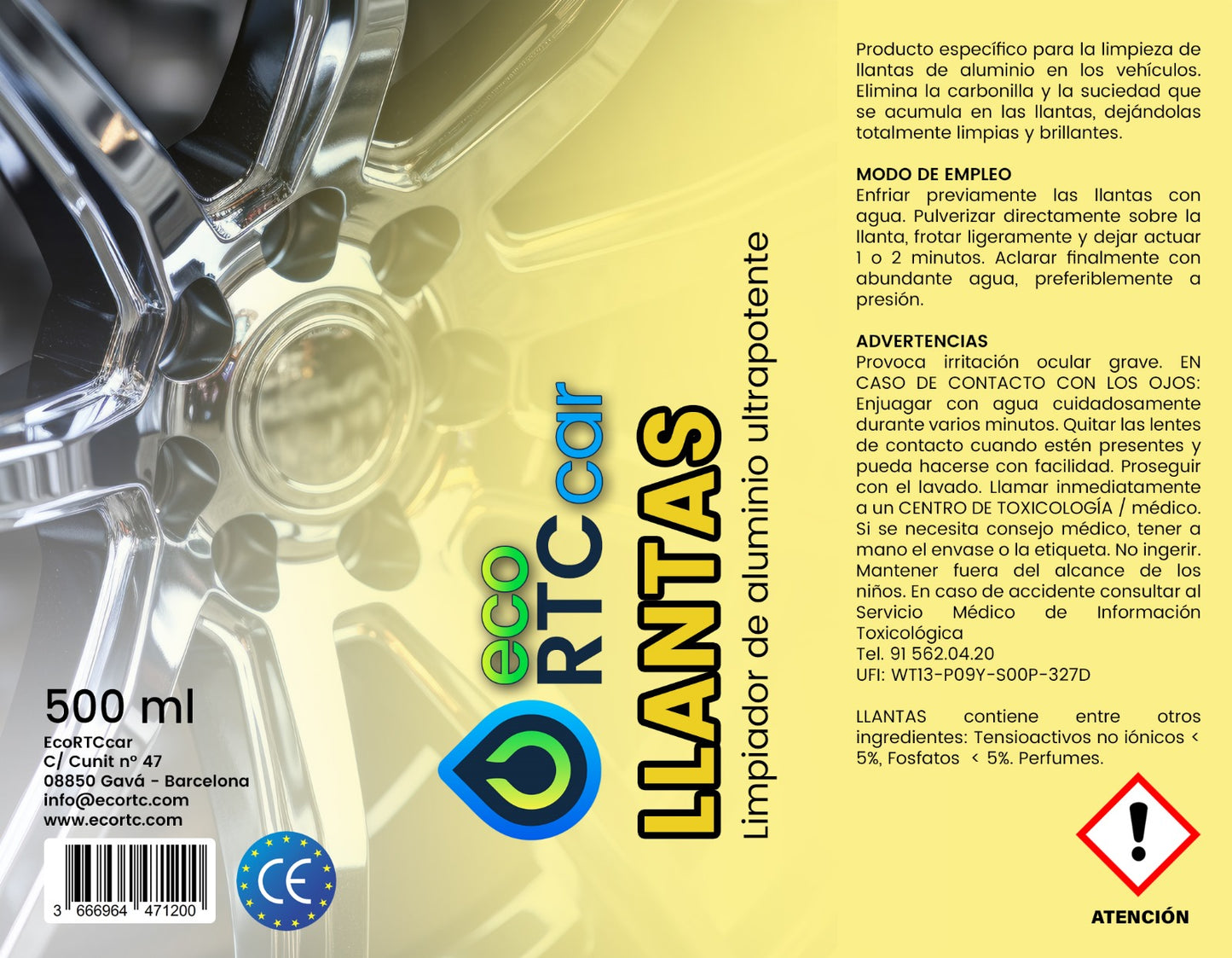 ECO RTC CAR LLANTAS 500ML