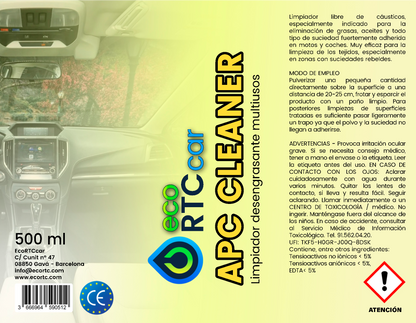 Botella de limpiador APC multiusos EcoRTCcar 500ml con pulverizador

