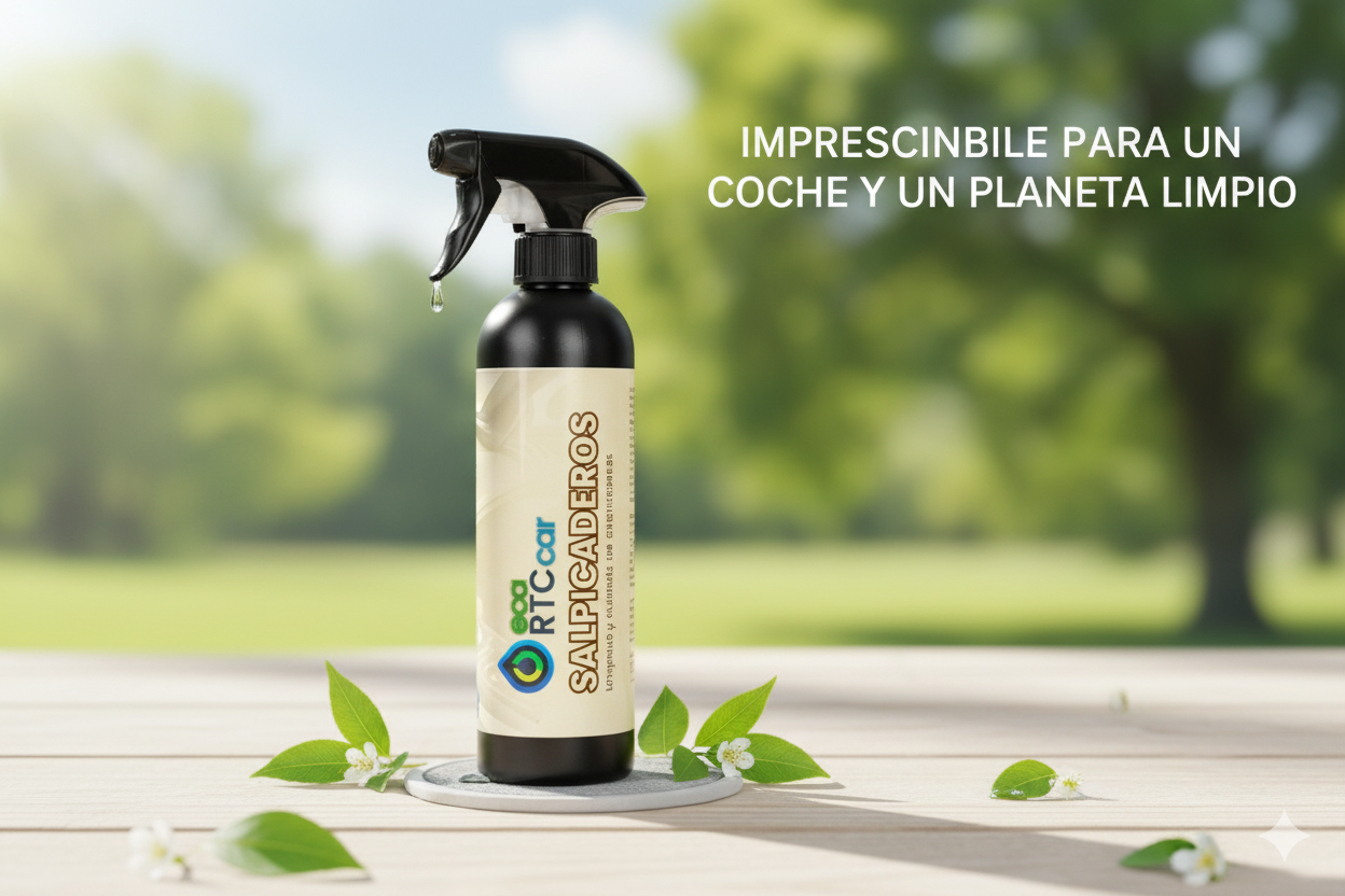 Botella de limpiador de salpicaderos EcoRTCcar 500ml con pulverizador

