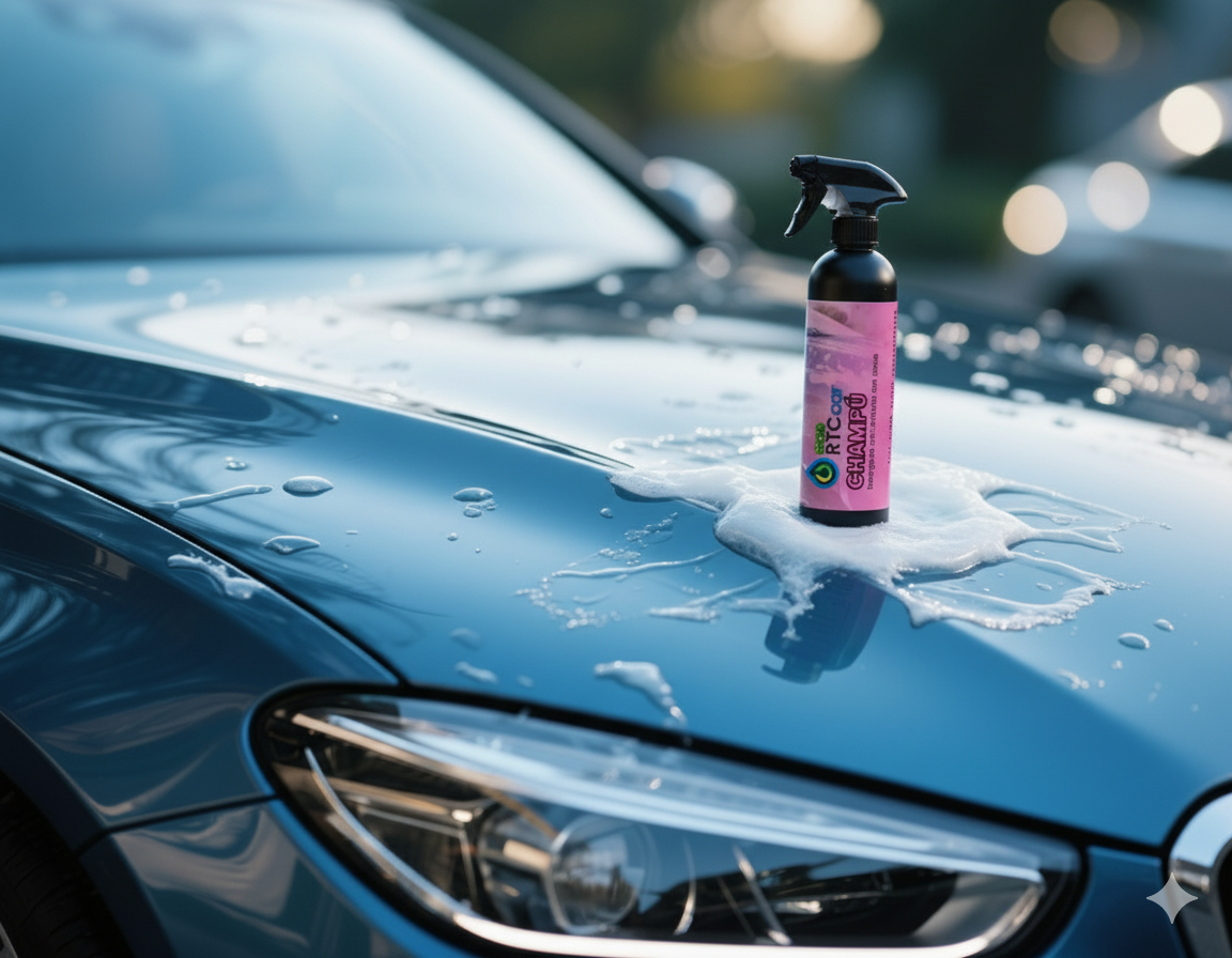 Resultado de lavado con champú EcoRTCcar - brillo y protección de carrocería
